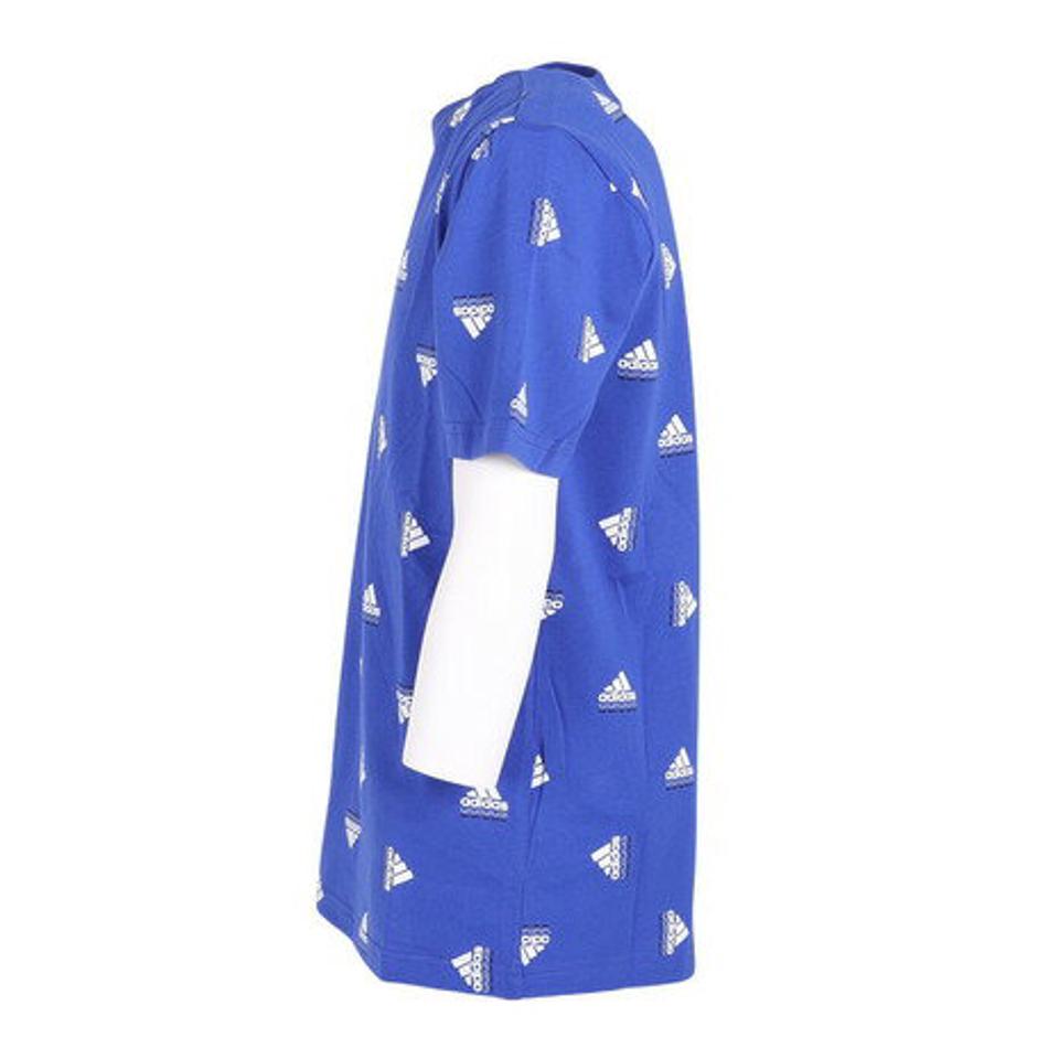 アディダス（adidas）（キッズ）半袖シャツ キッズ ブランド ラブ 総柄プリント ECN61-HR6347