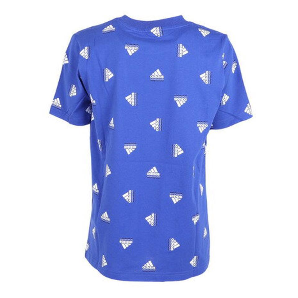 アディダス（adidas）（キッズ）半袖シャツ キッズ ブランド ラブ 総柄プリント ECN61-HR6347