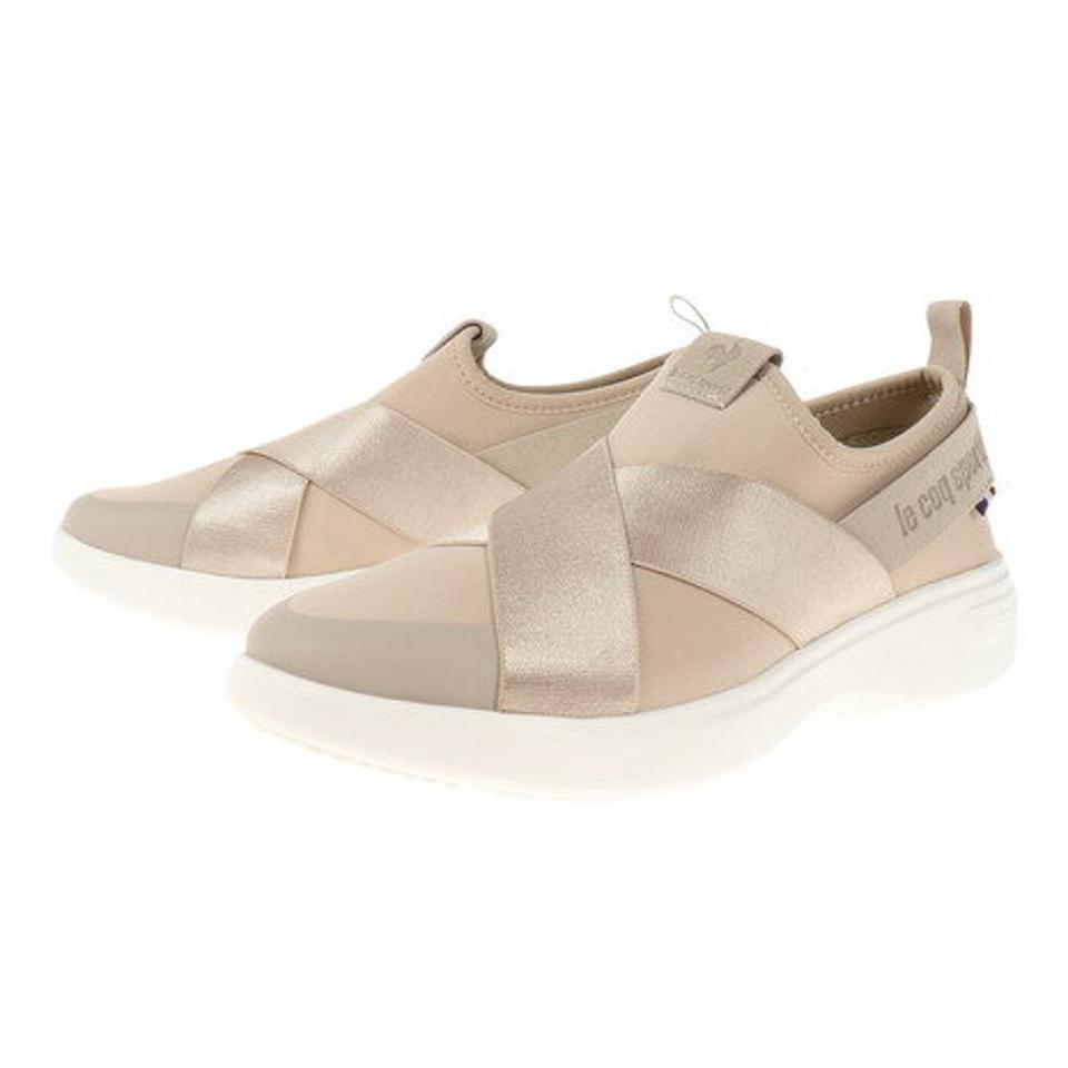 ルコック スポルティフ（le coq sportif）（レディース）スニーカー ラ ローヌ DBSP QL3VJC06 スポーツ シューズ ダブル ベルト スリッポン 軽量