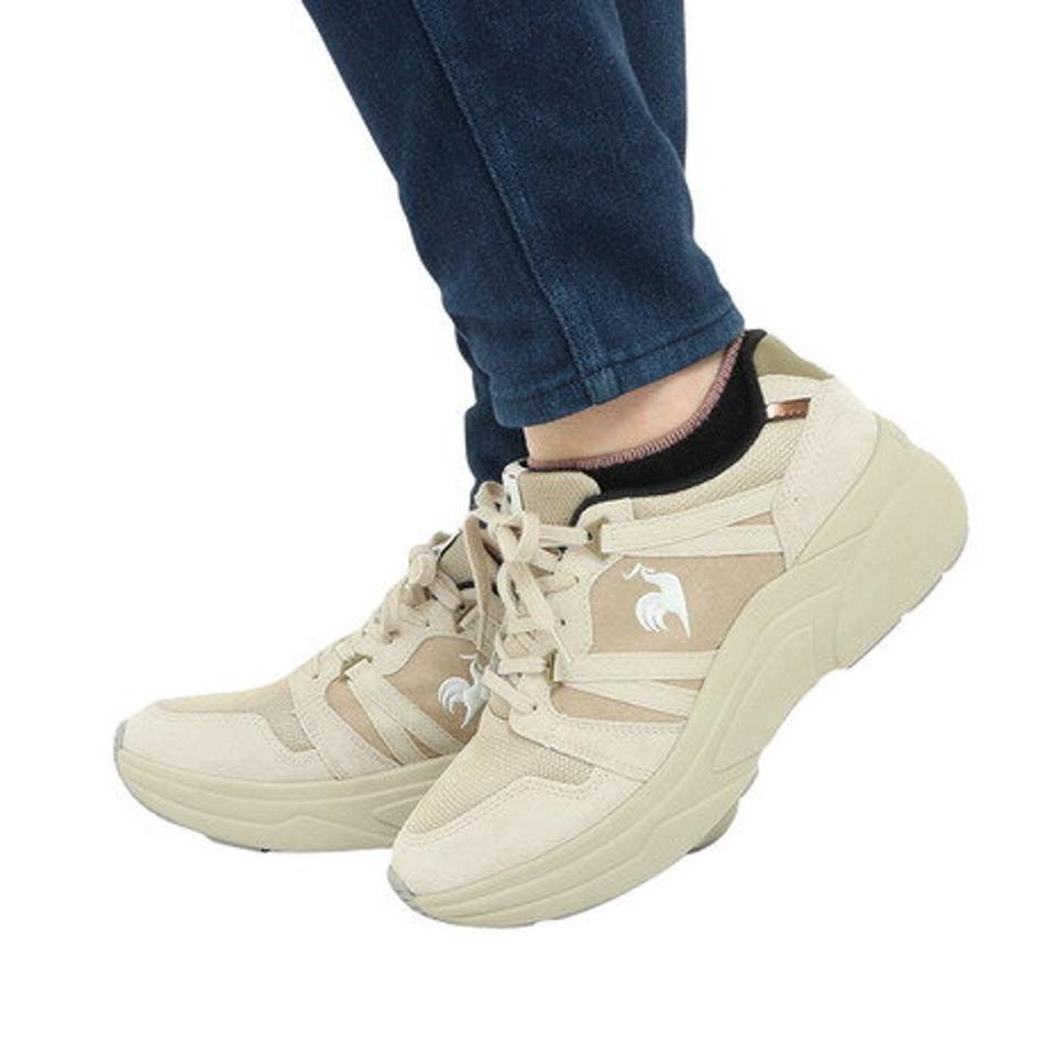ルコックスポルティフ（lecoqsportif）（レディース）スニーカー LCS ブローニュ ベージュ QL3VJC01CB タウン スポーツ シューズ 消臭 軽量 厚底 通勤 通学