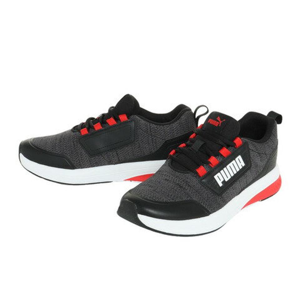 プーマ（PUMA）（キッズ）ジュニアスニーカー エボルブ ストリート ブラック 38913702 ボーイズ スポーツシューズ 通気性 通学 登校 運動靴