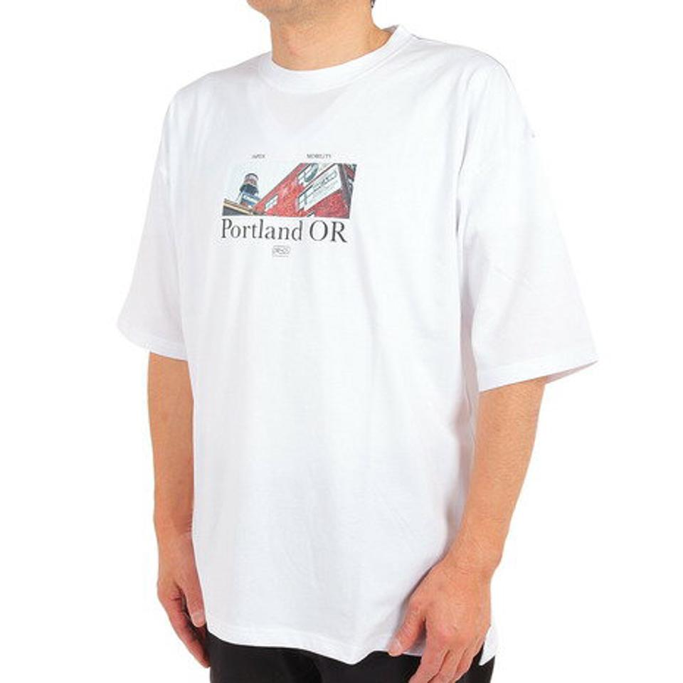 ライズ（RYZ）（メンズ）半袖Tシャツ メンズ BAR PHOTO RZ10CD23SS0007 WHT