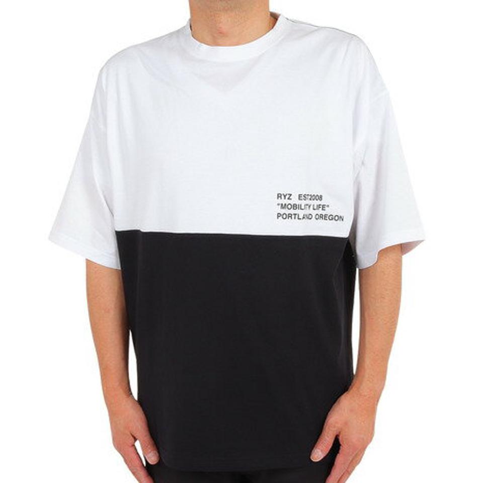 ライズ（RYZ）（メンズ）半袖Tシャツ メンズ 50/50 RZ10CD23SS0004 WT/BK