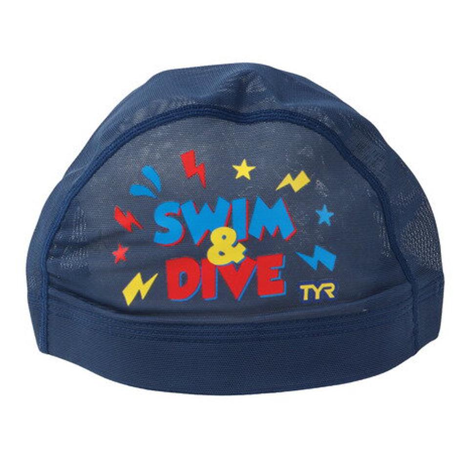ティア（TYR）（メンズ、レディース）水泳 メッシュキャップ SWIM&DIVE LCMM-49