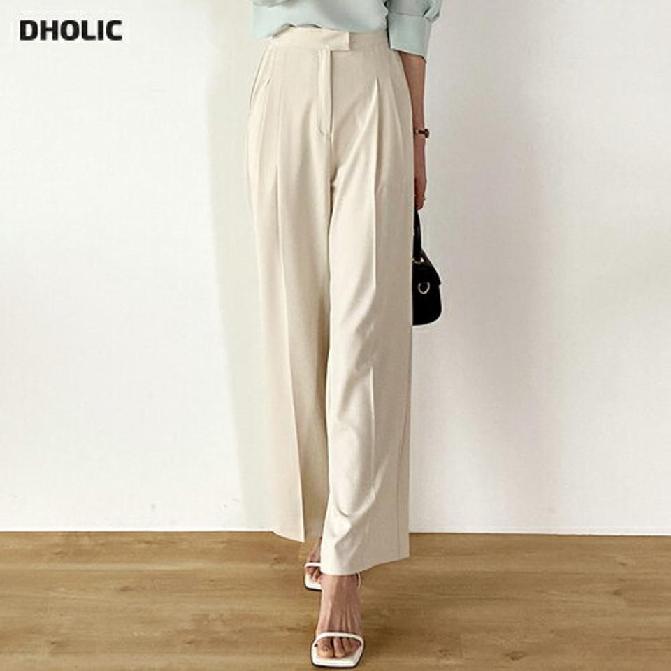 【10%OFF】ツータックイージーワイドスラックス・t00563 レディース 【pt】 韓国ファッション ボトムス パンツ スラックス ロング丈 フルレングス ハイウエスト ツータック イージー ウエストゴム ワイド 無地 オフィスカジュアル 大人 春 カジュアル kw