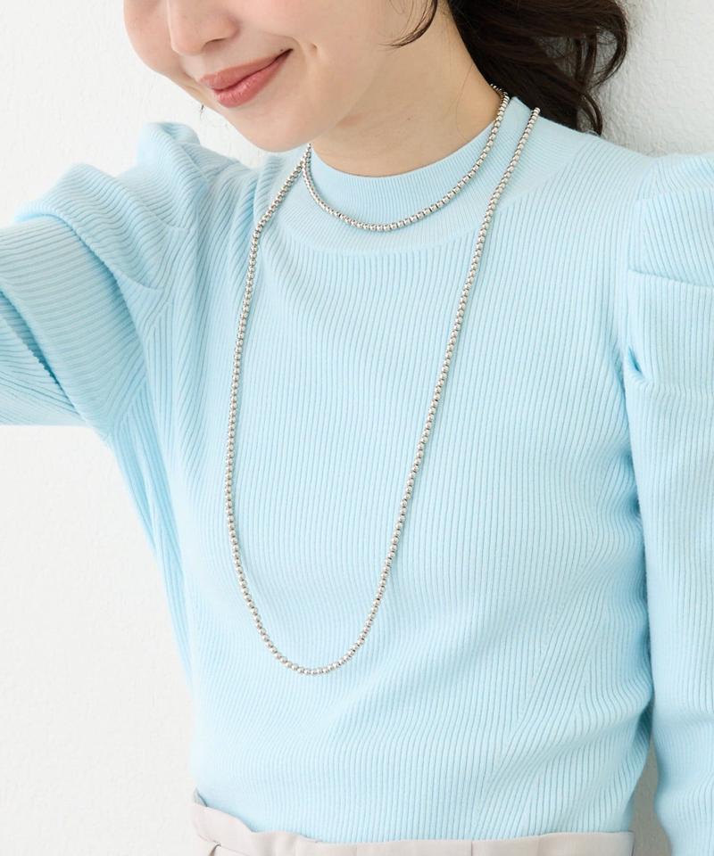 【再入荷・人気アイテム】メタルボールロングネックレス