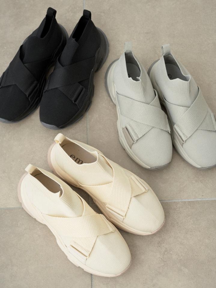 【emmi atelier】ecoニットスニーカー
