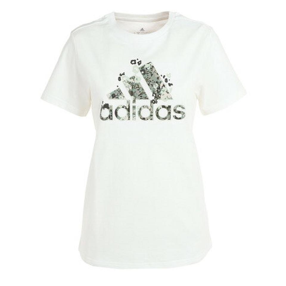 アディダス(adidas)(レディース)半袖Tシャツ レディース フローラル バッジ ETM35-H52233