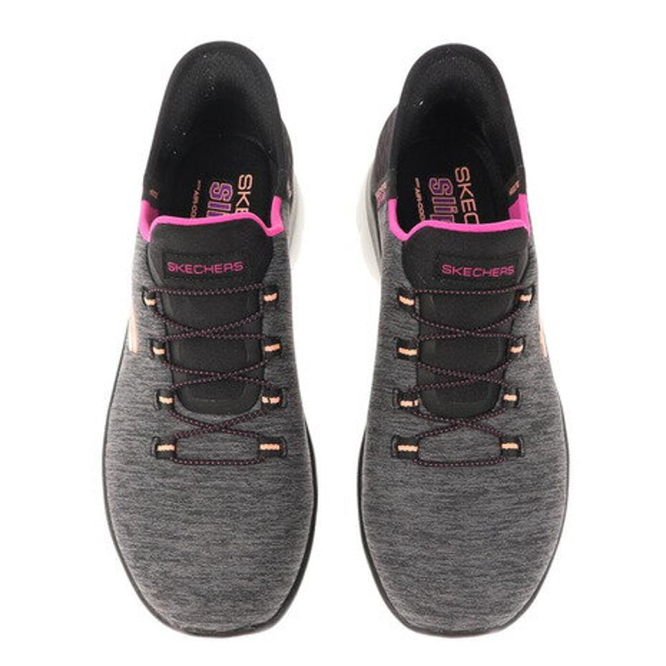 スケッチャーズ（SKECHERS）（レディース）カジュアル シューズ サミッツ ダズリング ヘイズ ブラック 149937-BKMT スニーカー タウン スリップインズ 水洗い