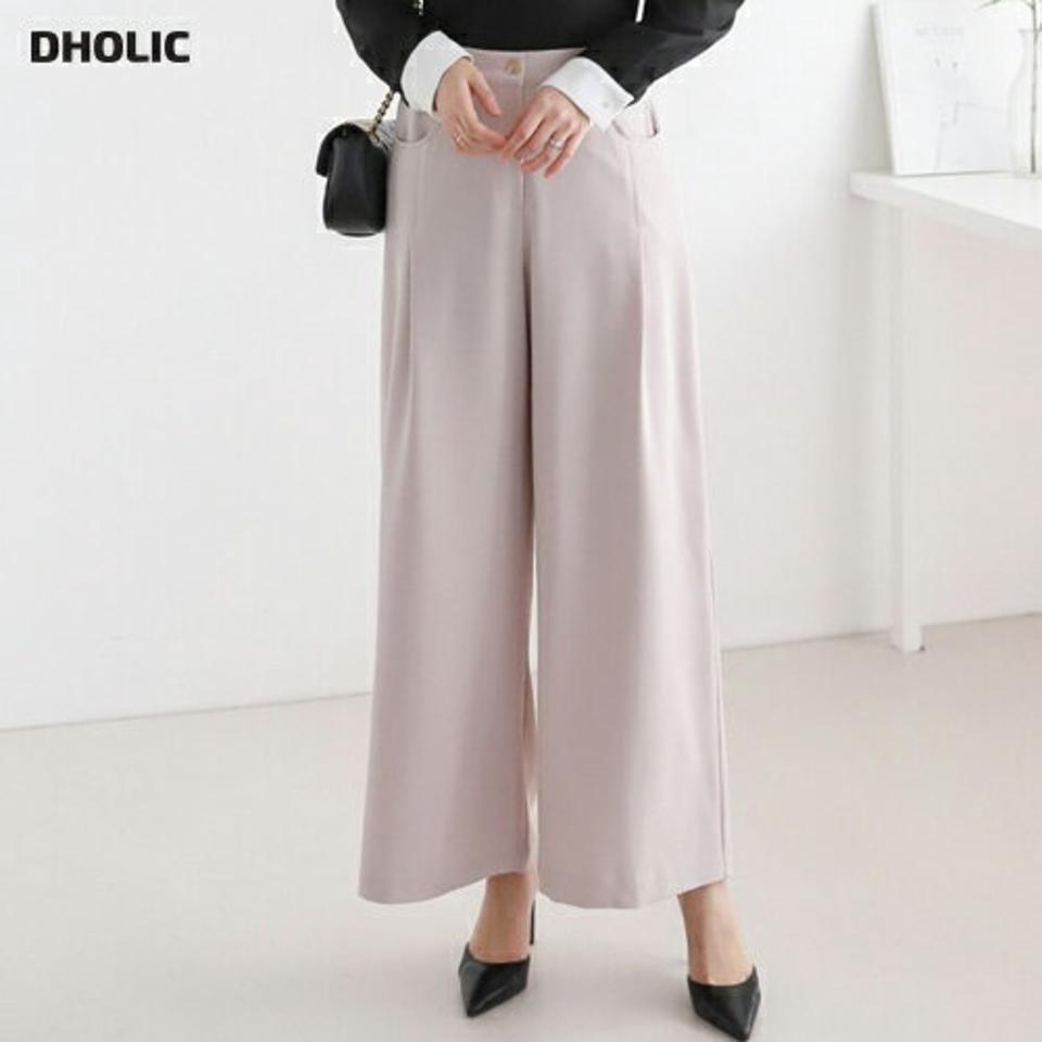 【マラソン特価】バックゴムタックワイドスラックス・p004076 レディース 【pt】スラックス パンツ ロング丈 単色 無地 シンプル ベーシック ワイド タック パステル 春 夏 秋 体系カバー オフィスカジュアル 韓国ファッション MKT