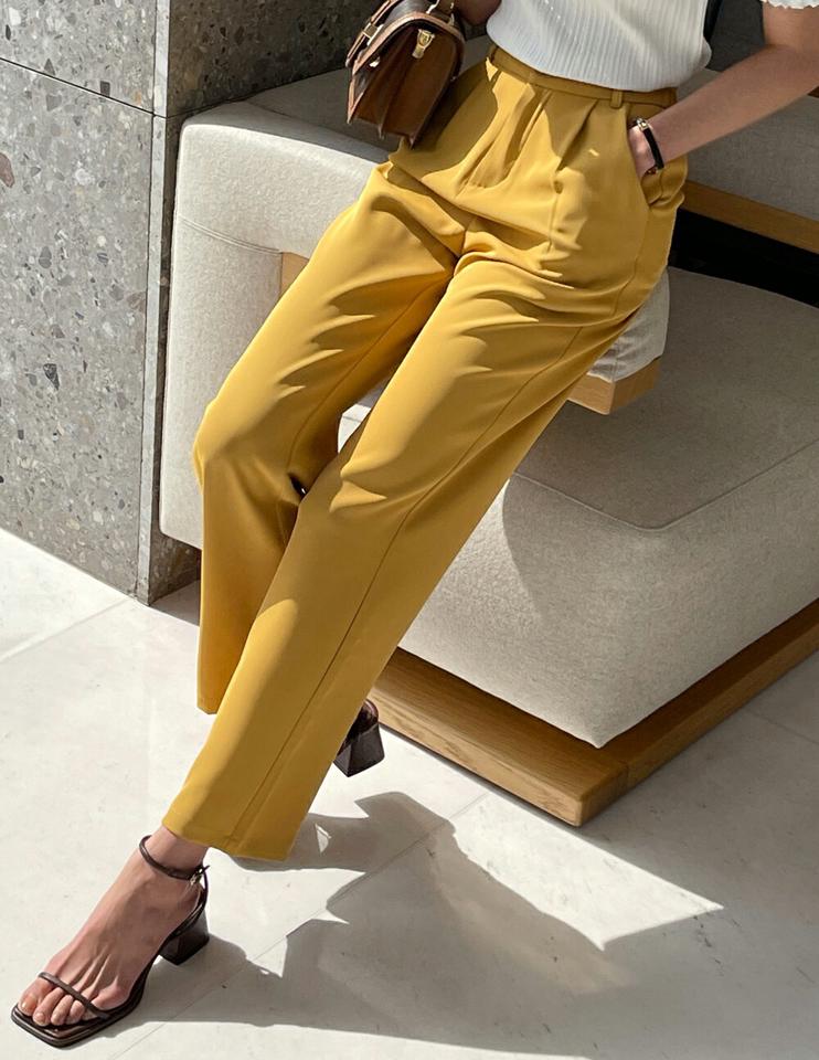 ワンタックイージースラックス・t00935 レディース 【pt】 韓国ファッション パンツ ボトムス ワンタック イージー スラックス ウエスト ゴム ワイド ストレート ハイウエスト フルレングス 大人 上品 清楚 カジュアル お出かけ カジュアル