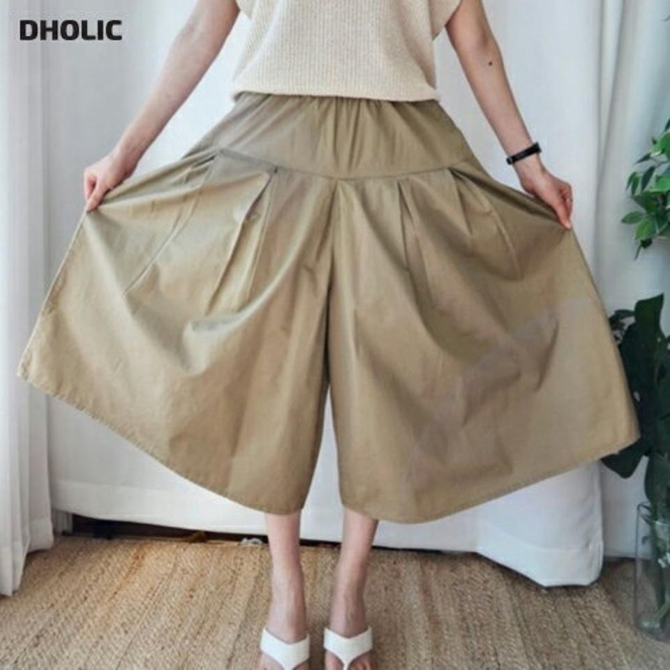 タックイージーフレアパンツ・p003952 レディース 【pt】パンツ ロング丈 単色 無地 シンプル ベーシック タック イージー ウエストゴム フレア 春 夏 楽ちん カジュアル ラフ 大人 ゆったり 韓国ファッション MKT