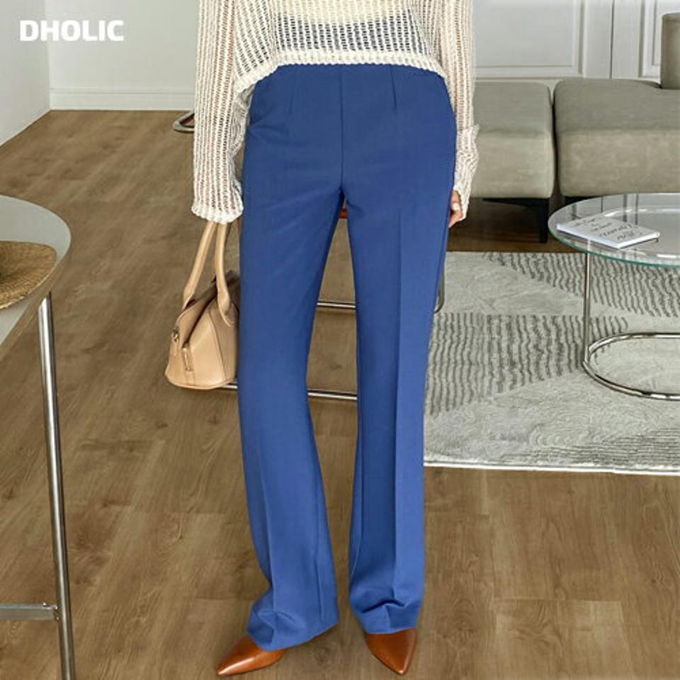 【マラソン特価】サイドボタンダーツスラックス・t00453 レディース 【pt】 韓国ファッション ボトムス パンツ スラックス ロング丈 フルレングス ハイウエスト サイドボタン ダーツ ストレート 無地 オフィスカジュアル 大人 デイリー 春 夏 カジュアル