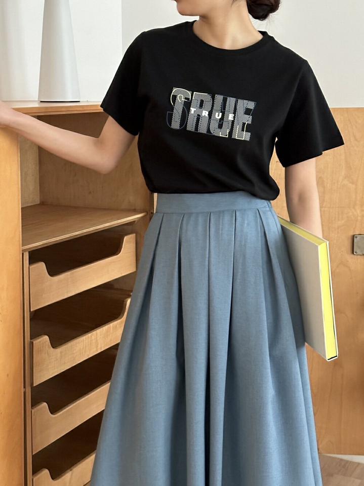 テンセル混レイヤードロゴ半袖Tシャツ・p003812 レディース 【tops】トップス Tシャツ 半袖 柄 模様 ロゴT テンセル混 春 夏 カジュアル ラフ かわいい 可愛い 韓国ファッション MKT