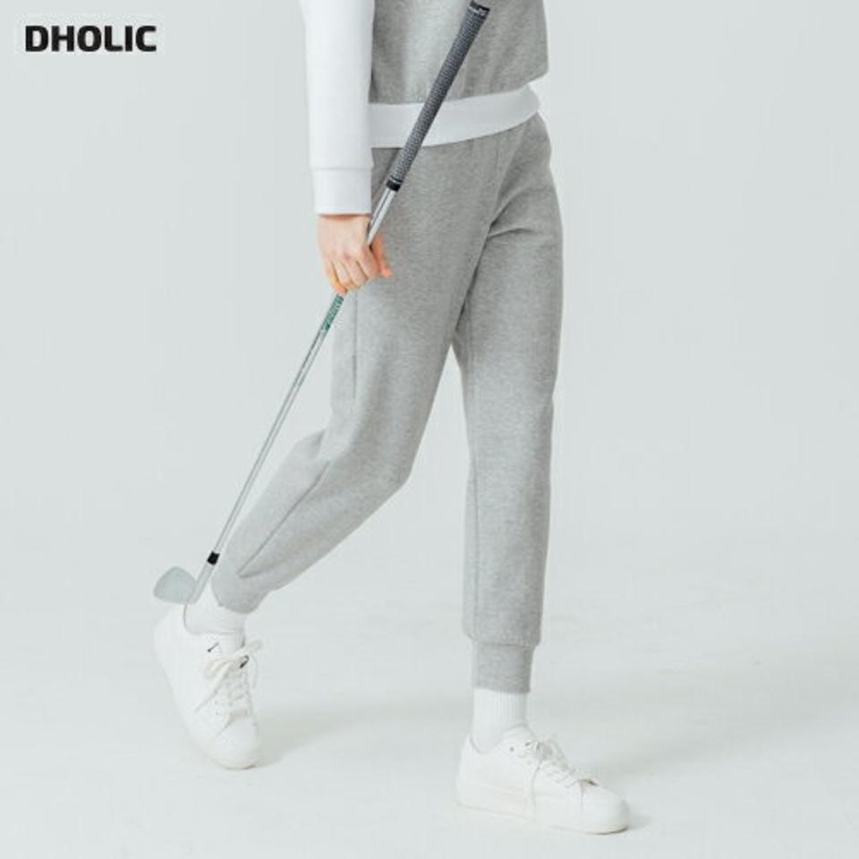 レタリングパッチジョガーパンツ・p003805 レディース 【pt】パンツ ロング丈 ジョガーパンツ 単色 無地 シンプル ベーシック パッチ メランジ 秋 冬 春 カジュアル ラフ ゆったり 楽ちん 韓国ファッション MKT【GOLFWEAR ゴルフウェア】