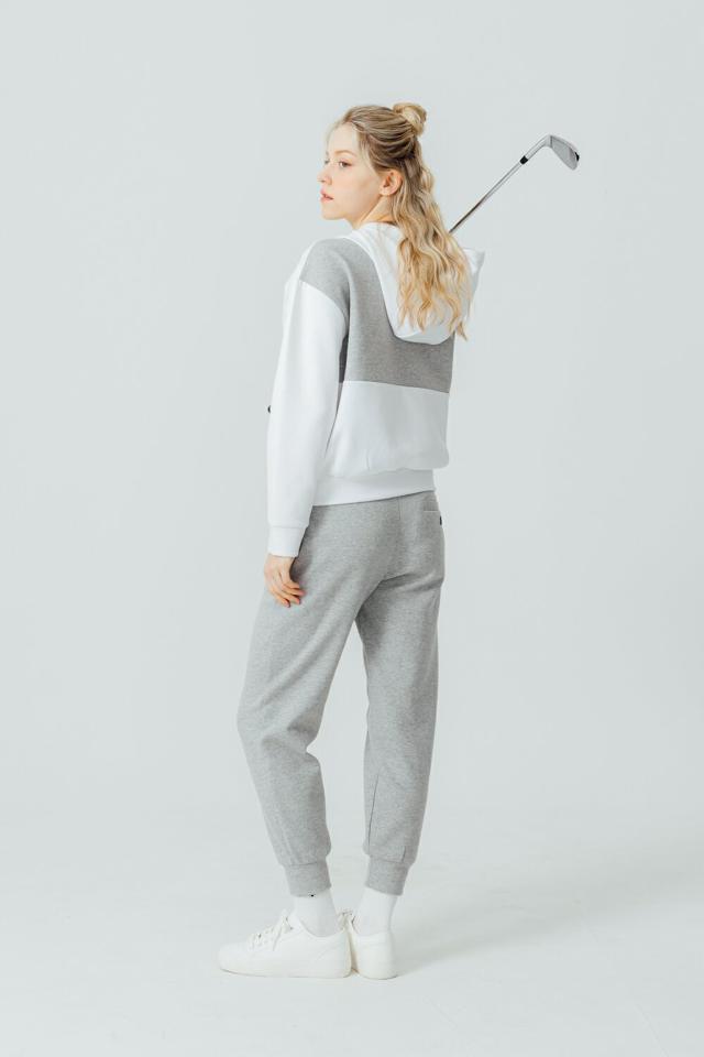 レタリングパッチジョガーパンツ・p003805 レディース 【pt】パンツ ロング丈 ジョガーパンツ 単色 無地 シンプル ベーシック パッチ メランジ 秋 冬 春 カジュアル ラフ ゆったり 楽ちん 韓国ファッション MKT【GOLFWEAR ゴルフウェア】