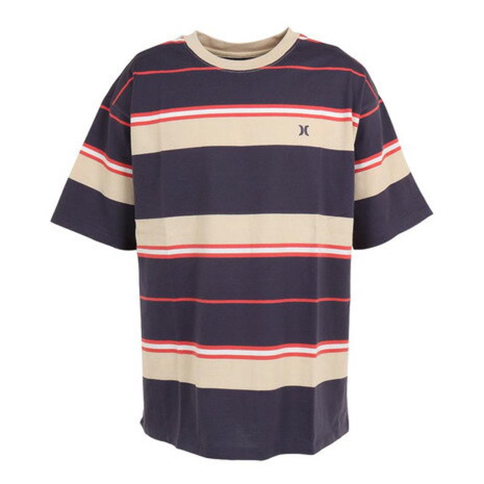 【1/25 24h限定 エントリー＆対象3店舗買い回りで最大P10倍！】ハーレー（HURLEY）（メンズ）OVRSZ BORDER 半袖Tシャツ MSS2310023-CGY