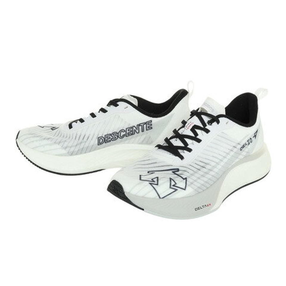 デサント（DESCENTE）（メンズ）ランニングシューズ デルタプロテンポ ホワイト SO123RRN12 WHT0 スニーカー トレーニング