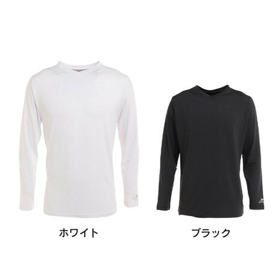 クランク（CLUNK）（メンズ）ゴルフウェア インナー 接触冷感 抗菌防臭 Vネック 長袖アンダーシャツ CL5MTU02