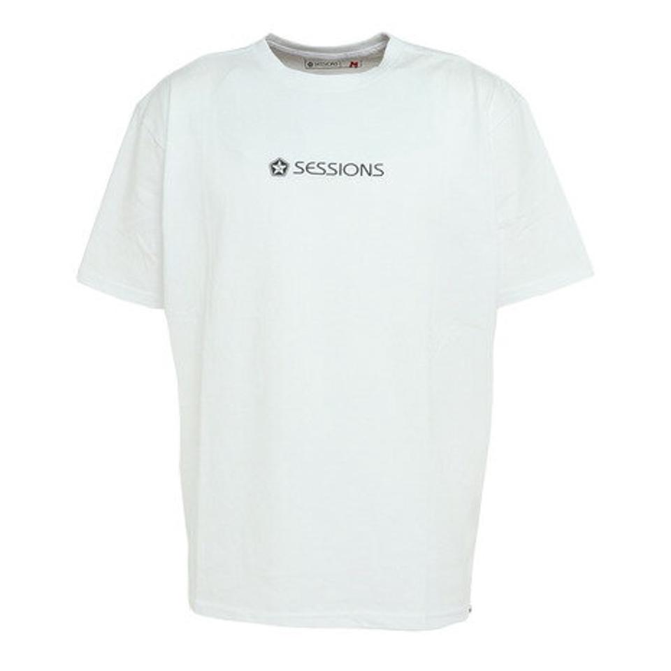 【15%OFFクーポン対象！4/25まで】セッションズ（SESSIONS）（メンズ）半袖シャツ メンズ ロゴ 237189 WHT