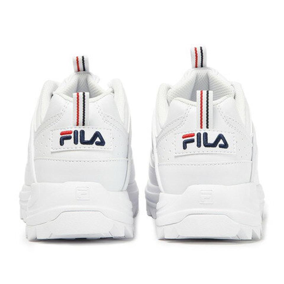 フィラ（FILA）（レディース）カジュアルシューズ ディストーター プレミアム ストリート ホワイト WSS23012-125 スニーカー 厚底 タウン 日常履き