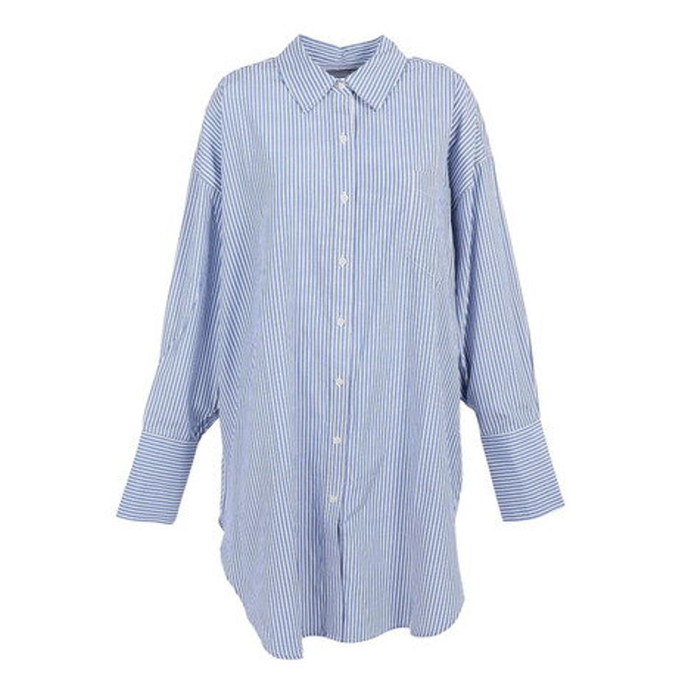 【20％OFFクーポン対象！4/5まで】Strawberry Vally（レディース）ロングカフスビッグシャツ 31801202-BLUOFF