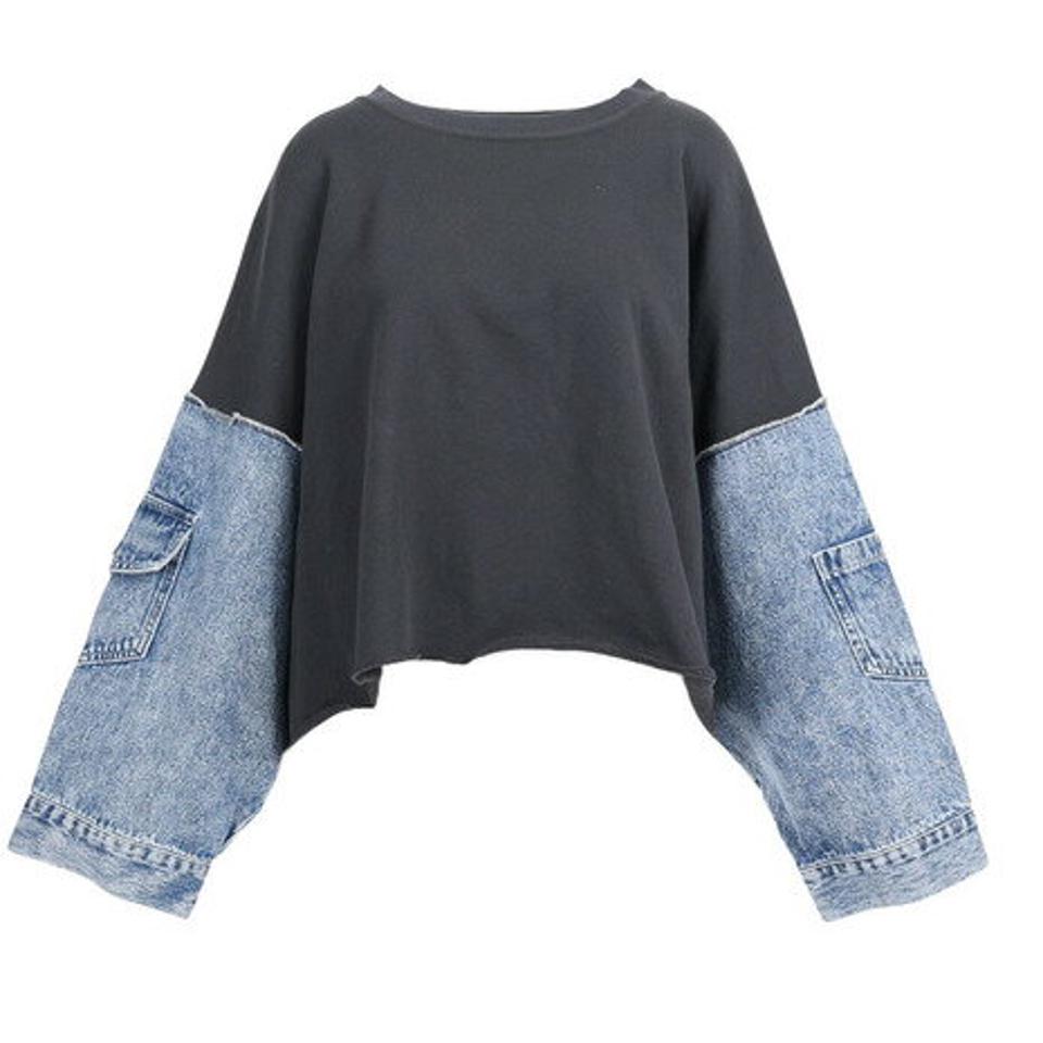 Strawberry Vally（レディース）デニム袖 切り替えプルオーバー 31800901-CHL