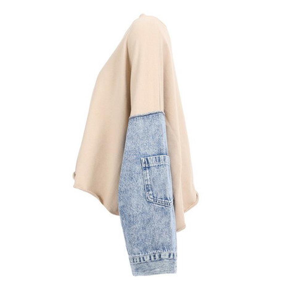 【20％OFFクーポン対象！4/5まで】Strawberry Vally（レディース）デニム袖 切り替えプルオーバー 31800901-BEG