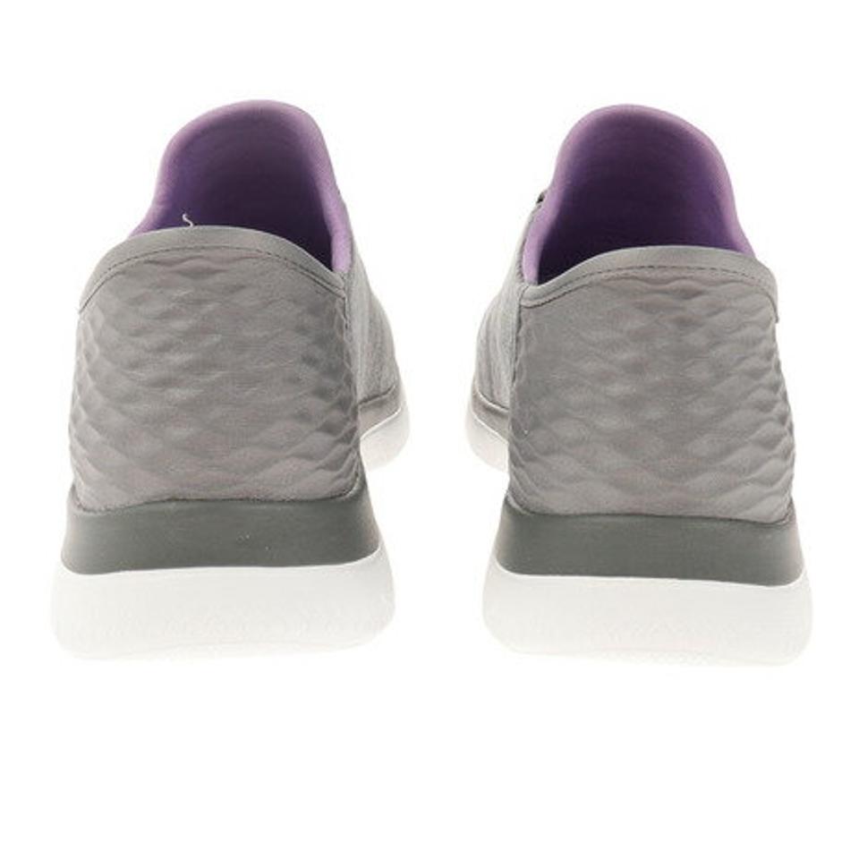 スケッチャーズ（SKECHERS）（レディース）カジュアル シューズ サミッツ ダズリング ヘイズ グレー 149937-GYMT スニーカー タウン スリップインズ 水洗い