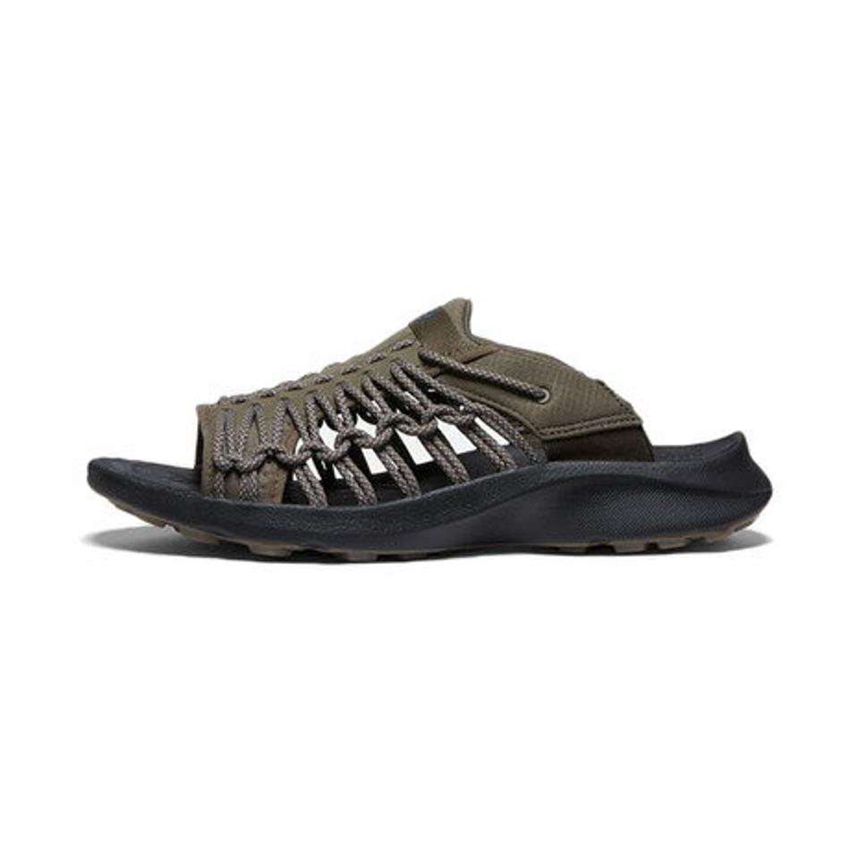 キーン（KEEN）（メンズ）カジュアルシューズ ユニーク スニーク スライド オリーブ 1027183 サンダル スリッポン 軽量 クッション性