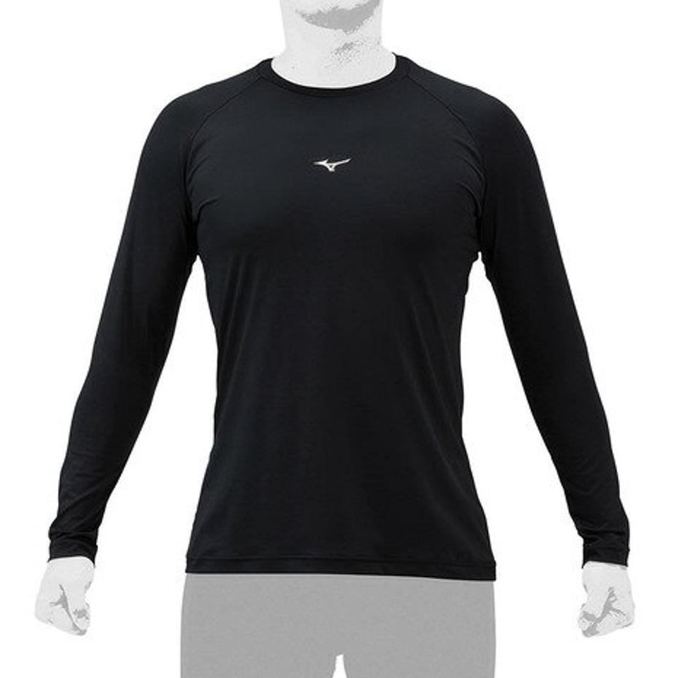 ミズノ（MIZUNO）（メンズ、レディース）野球 アンダーシャツ ローネック 長袖Tシャツ 12JAAP1009