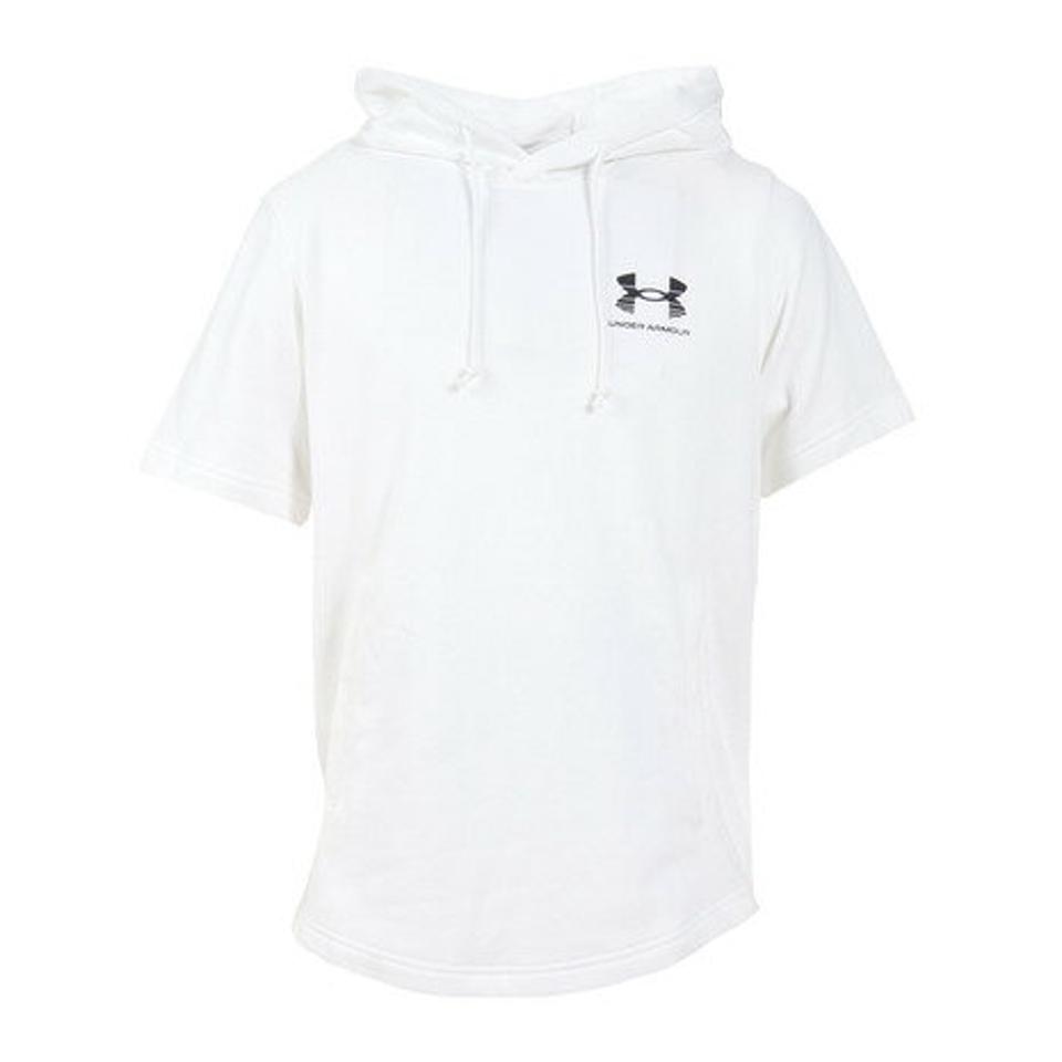 アンダーアーマー（UNDER ARMOUR）（メンズ）Tシャツ 半袖 パーカー メンズ ライバルテリー ショートスリーブ フーディ パイル 1377184 100 ドライ 速乾