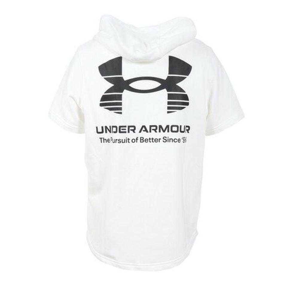 アンダーアーマー（UNDER ARMOUR）（メンズ）Tシャツ 半袖 パーカー メンズ ライバルテリー ショートスリーブ フーディ パイル 1377184 100 ドライ 速乾