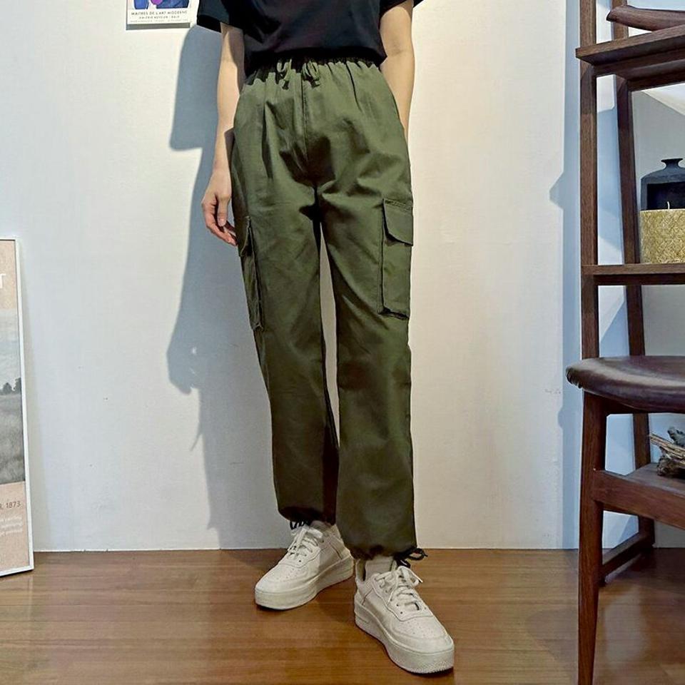 2WAYストリングカーゴパンツ・p004198 レディース 【pt】パンツ ロング丈 単色 無地 シンプル ベーシック 2WAY ストリング カーゴ ウエストゴム ストレート ジョガー 春 夏 秋 カジュアル ラフ ストリート 韓国ファッション MKT