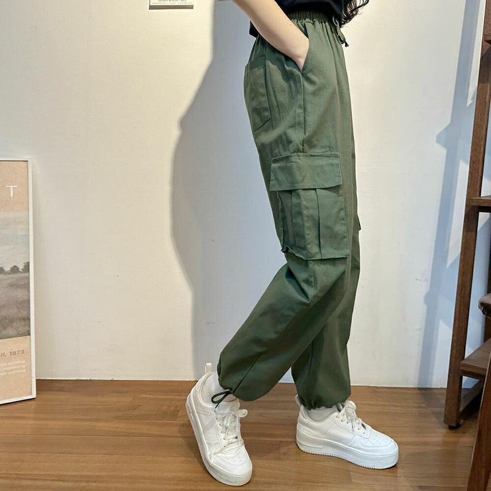 2WAYストリングカーゴパンツ・p004198 レディース 【pt】パンツ ロング丈 単色 無地 シンプル ベーシック 2WAY ストリング カーゴ ウエストゴム ストレート ジョガー 春 夏 秋 カジュアル ラフ ストリート 韓国ファッション MKT
