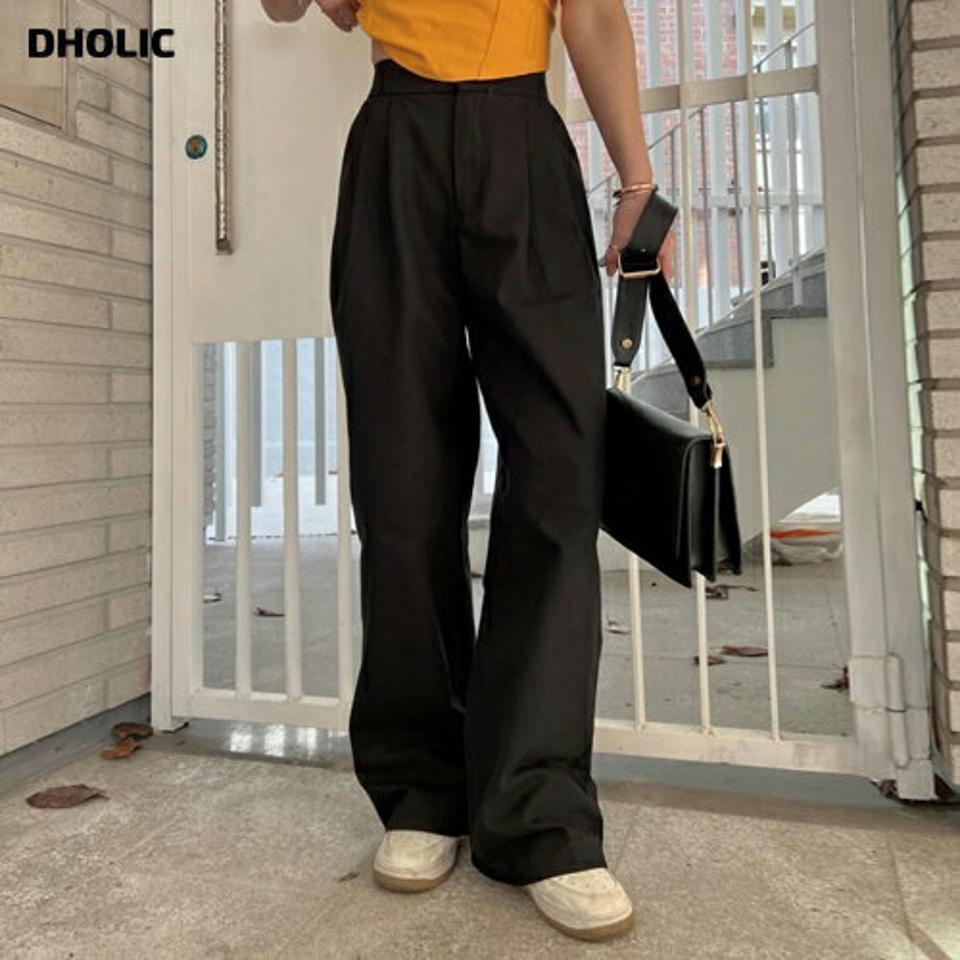 リネン混イージーワイドパンツ・p004135 レディース 【pt】パンツ ロング丈 単色 無地 シンプル ベーシック リネン混 イージー ウエストゴム ワイド 春 夏 秋 冬 タック カジュアル ラフ フルレングス 韓国ファッション MKT