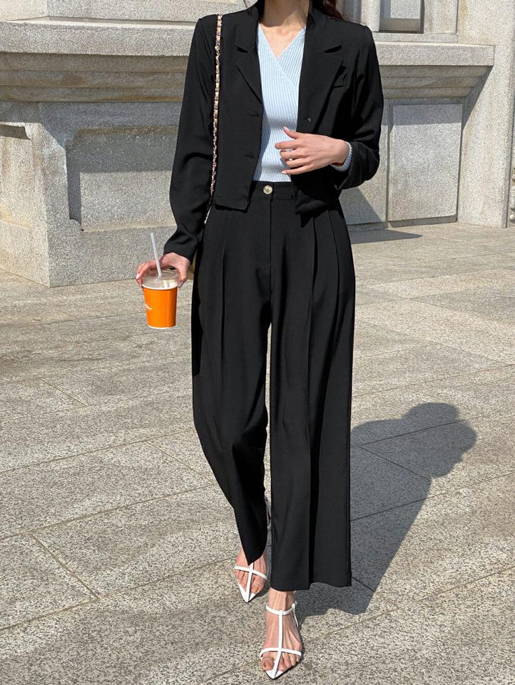 バックゴムワイドスラックス・t72098 レディース 【pt】 韓国ファッション パンツ ボトムス バックゴム ワイド スラックス ハイウエスト ストレート サイズ カラバリ 春色 パステルカラー オフィス カジュアル ガーリー お出かけ 春 夏 カジュアル