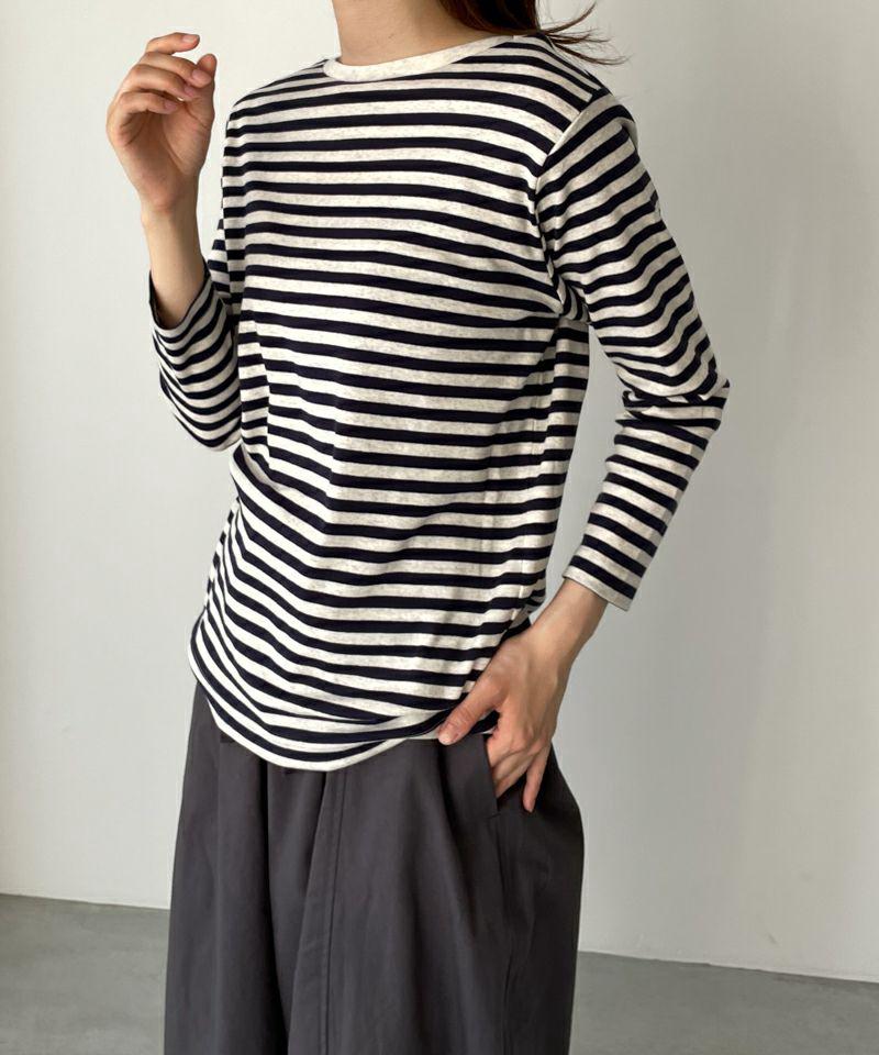 harmonie -OrganicCotton-(アルモニ オーガニックコットン)ボートネック8分袖プルオーバー