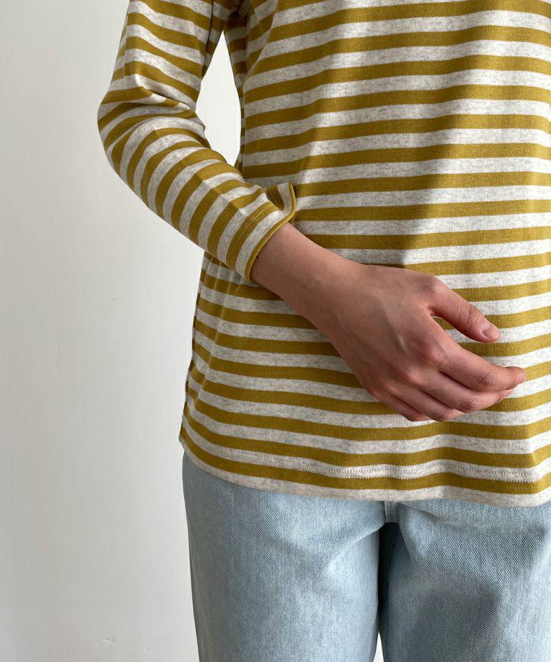harmonie -OrganicCotton-(アルモニ オーガニックコットン)ボートネック8分袖プルオーバー
