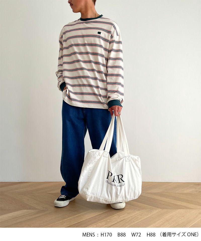 【ユニセックス】choice_cnl(チョイス)"C"刺繍マルチボーダーロングTシャツ