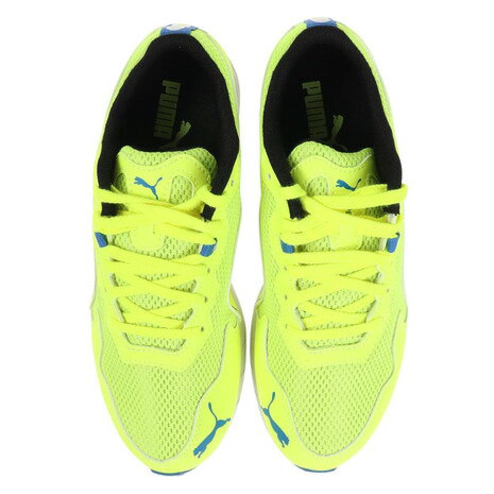 プーマ（PUMA）（キッズ）ジュニア ランニングシューズ 蛍光黄色 スピードモンスター PL レモンイエロー ホワイト 19536411 スニーカー