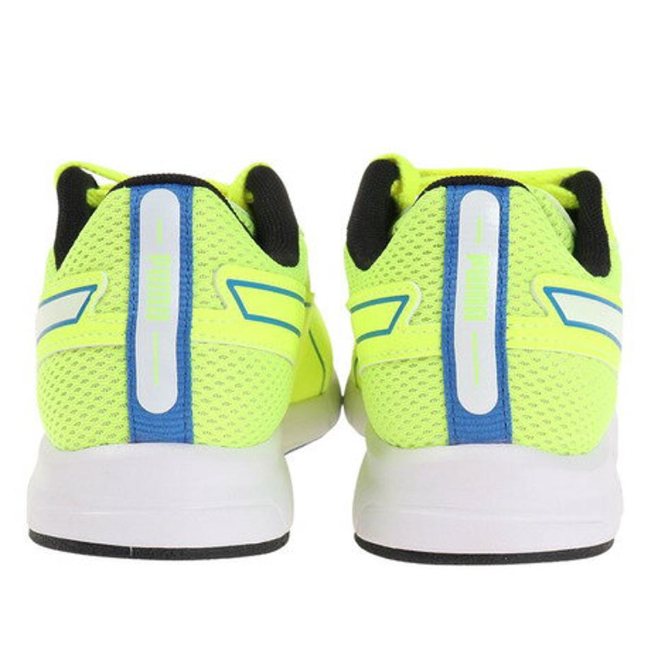プーマ（PUMA）（キッズ）ジュニア ランニングシューズ 蛍光黄色 スピードモンスター PL レモンイエロー ホワイト 19536411 スニーカー
