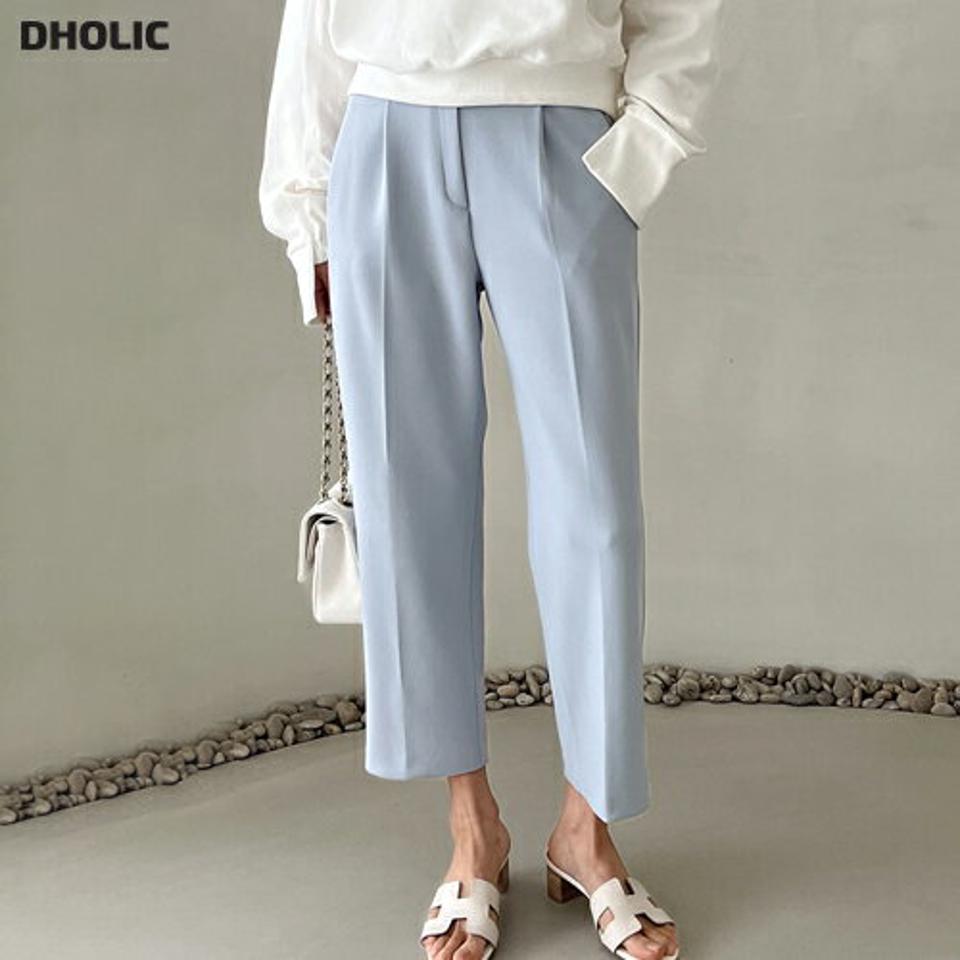 ハイウエストタックスラックス・p004245 レディース 【pt】パンツ ロング丈 単色 無地 シンプル ベーシック パステル ハイウエスト タック スラックス オフィスカジュアル 大人 きれいめ 韓国ファッション MKT