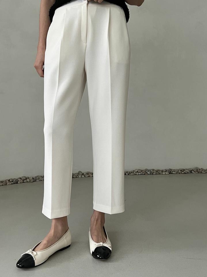 ハイウエストタックスラックス・p004245 レディース 【pt】パンツ ロング丈 単色 無地 シンプル ベーシック パステル ハイウエスト タック スラックス オフィスカジュアル 大人 きれいめ 韓国ファッション MKT