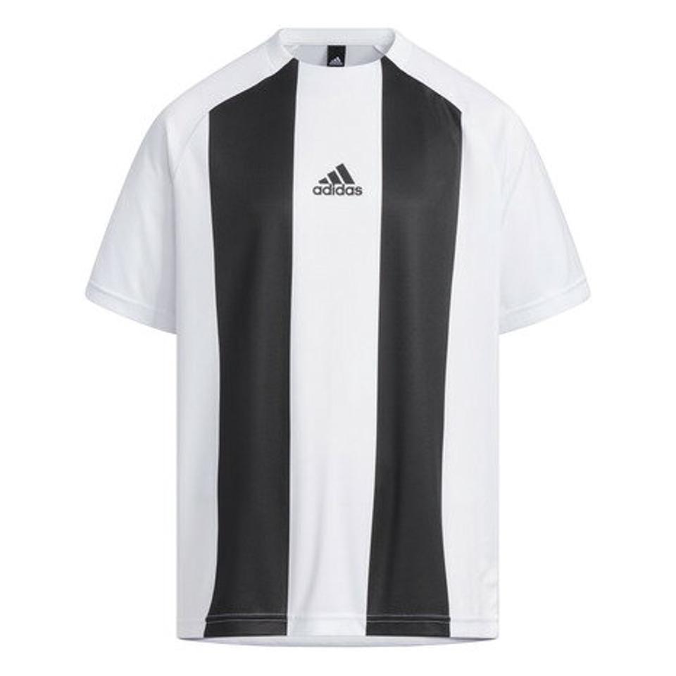 アディダス(adidas)(キッズ)半袖Tシャツ キッズ ストライプ ニット BVF61-IA9321