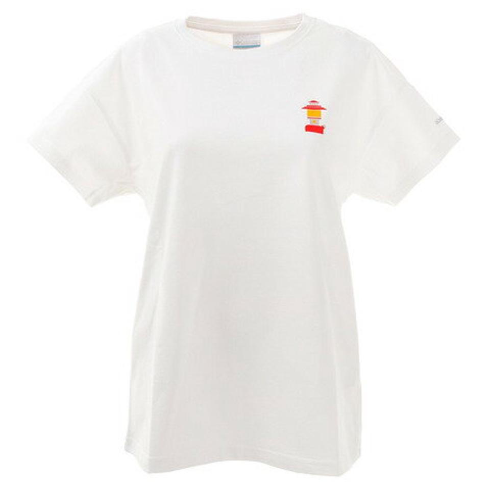 コロンビア(Columbia)(レディース)半袖Tシャツ ヤハラフォレストウィメンズTシャツ PL1065 100 ホワイト カットソー トップス UVカット