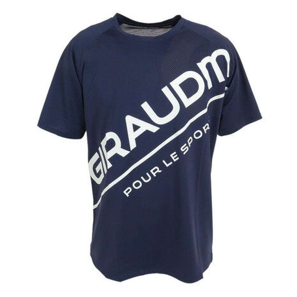 ジローム(GIRAUDM)(メンズ)ドライプラスクール 半袖プリントTシャツ CT3S0029-TR863-GRHD NVY