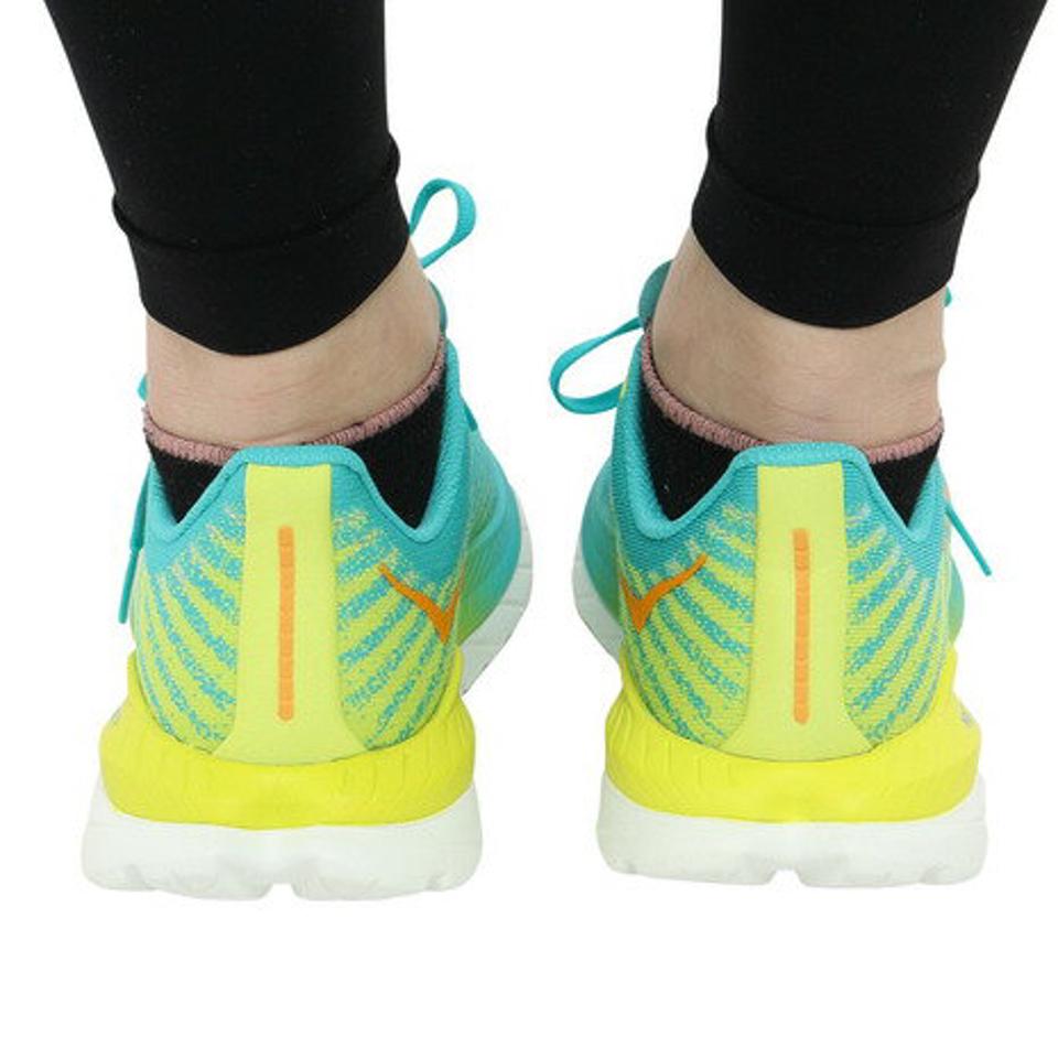 ホカ（HOKA）（レディース）ランニングシューズ マッハ 5 グリーン イエロー 1127894-CEPR スニーカー トレーニング ジョギング ロード 厚底