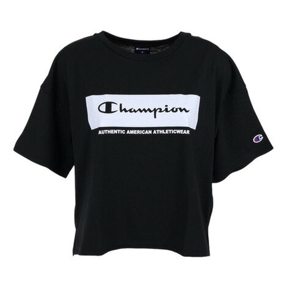 チャンピオン(CHAMPION)(レディース)半袖Tシャツ レディース 黒 ショートスリーブTシャツ CW-XS316 090