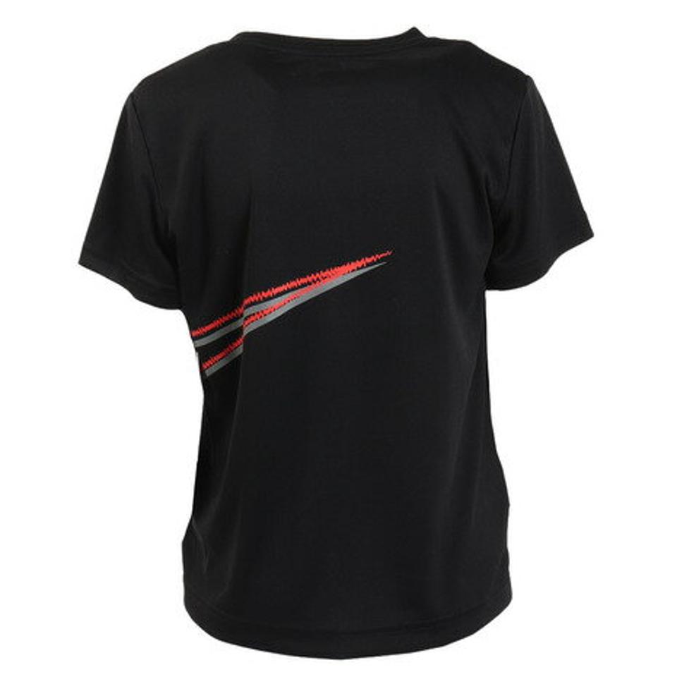 ナイキ(NIKE)(キッズ)半袖Tシャツ キッズ 黒 SWOOSH DISTORTION 86K623-023 ※要サイズ確認